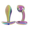 Metal Butt Plug Set in Rainbow Colours - immagine 4