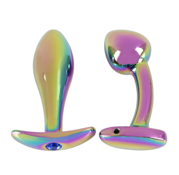 Metal Butt Plug Set in Rainbow Colours - immagine 4